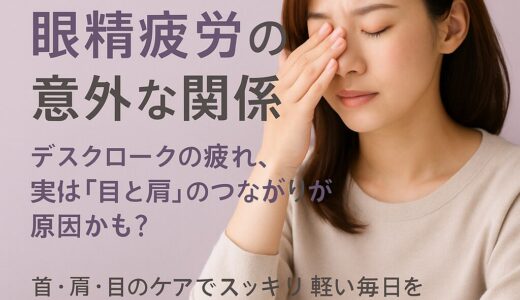 肩こりと眼精疲労の意外な関係｜デスクワーク疲れに要注意！